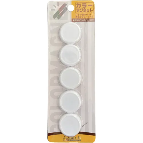 Sankei彩色磁铁30φWhite5件