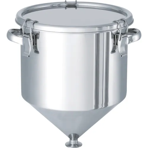 单纯不锈钢罐料斗型夹型气密容器15L