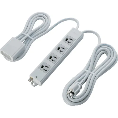 [停产] Elecom ROHS符合抗滑动3P，4击式手动开关，闪电后卫，3M，灰色