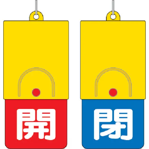 单位：旋转双面展示板，白色文字：开放红色背景，闭合蓝色背景，101 x 48