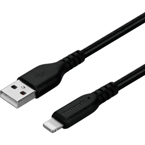 Owltech Lightning电缆2m黑色，可抵抗破裂和柔软的闪电电缆
