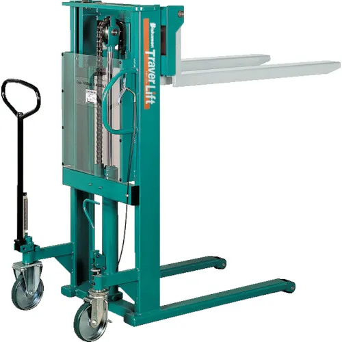 Bishamon Fork升降机Traver Lift（手动液压型）均匀载荷800千克叉尺寸1000毫米1500毫米