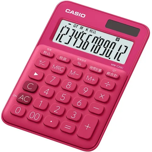 casio casio mini just style五颜六色的计算器vivit粉红色