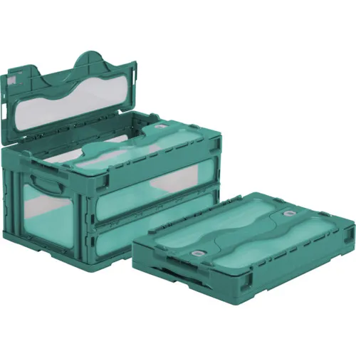 Sanko Lid集成折叠容器559020 MADCON C-40B绿色