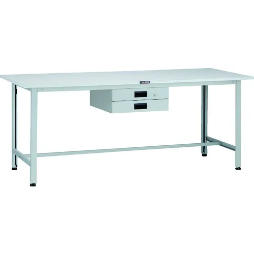 Trusco轻载工作台（200kg）AO类型1800x600xH740薄2层抽屉白色