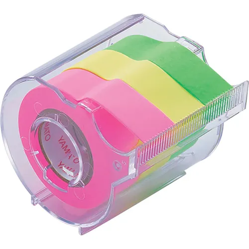 Yomato Memoc Roll胶带荧光纸15mm宽3卷