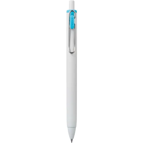 Uni Gel Ink Ballpoint Pen Uniball一个0.38mm UMN-S-38轴颜色：灰白色墨水颜色：天蓝色