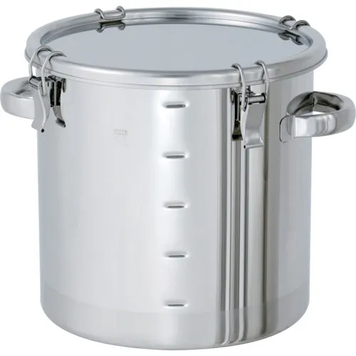 带尺度（剪辑类型/PTFE）的单纯不锈钢密封容器65L