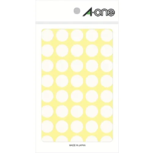 3M A-ONE（TM）颜色标签圆形15mmφ白色（14张）