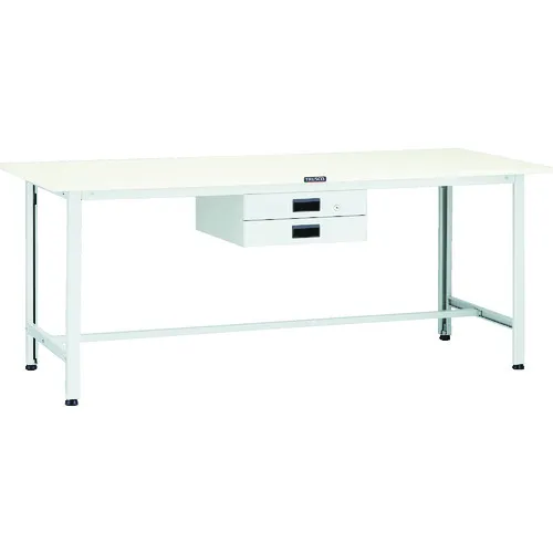 Trusco轻载工作台（200kg）AO类型1800x750xH740薄2层抽屉白色