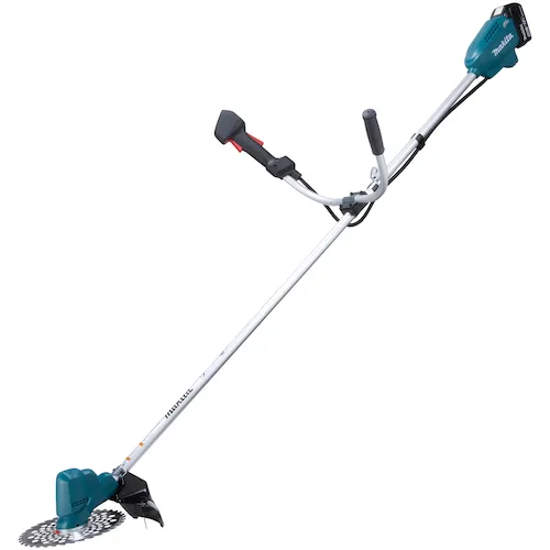 マキタ　充電式草刈機　１８Ｖ　Ｕハンドル　標準棹　５．０Ａｈ　（本体・バッテリ・充電器付）　２３０ｍｍ軽快チップソー