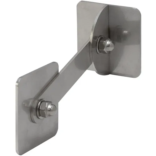 ティーエフサービス　ステンレス製転倒防止可動式粘着金具　壁用　正方形５０×５０×１５０ｍｍ　１個入り　強度約５０ｋｇ