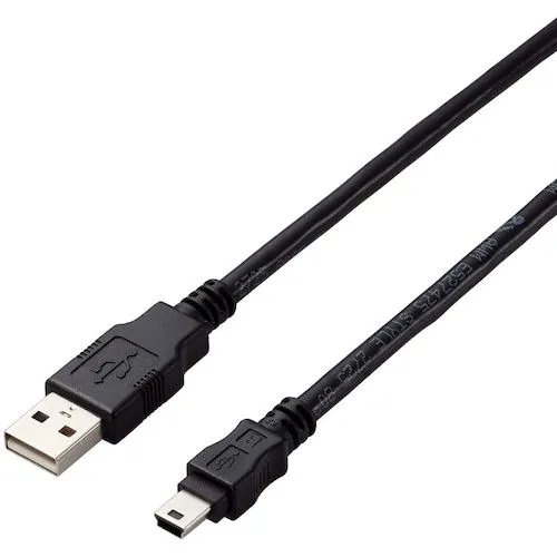 Elecom USB 2.0电缆A Minib类型固定规格5m黑色