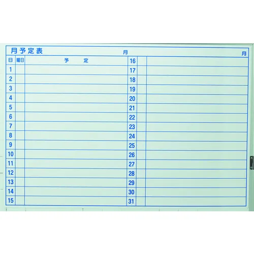 Trusco计划板磁力表类型月表600 x 900