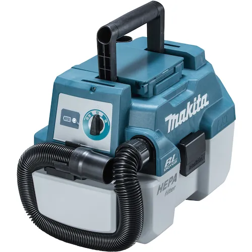 Makita可充电粉尘收集器（干和湿）18V尘埃收集器容量7.5升吸水4.5升身体和肩带（分别出售电池和充电器）