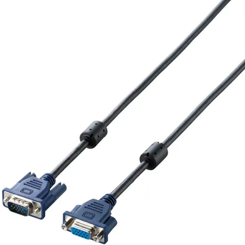 Elecom Slim同轴显示延长电缆，带铁氧体芯3.0m