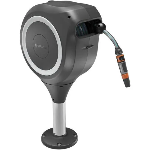 Gardena螺钉固定类型自动倒带软管盒卷S 15m银18607-20