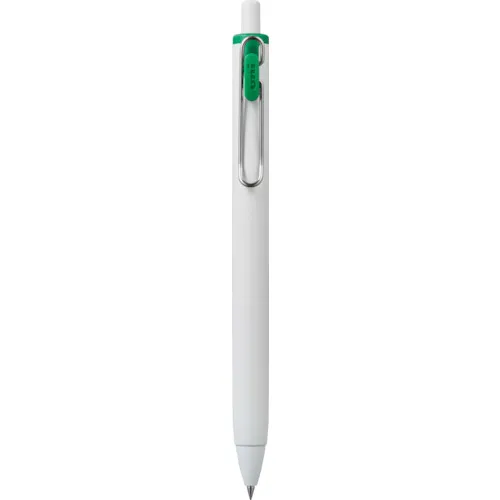 Uni Gel Ink Ballpoint Pen Uni Ball一个0.38mm UMN-S-S-38轴颜色：灰白色墨水颜色：绿色