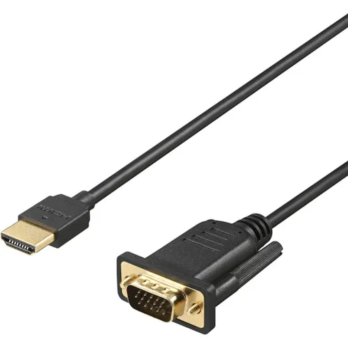 水牛HDMI到VGA转换电缆2m黑色