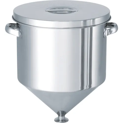 单纯不锈钢罐料斗型通用容器7L