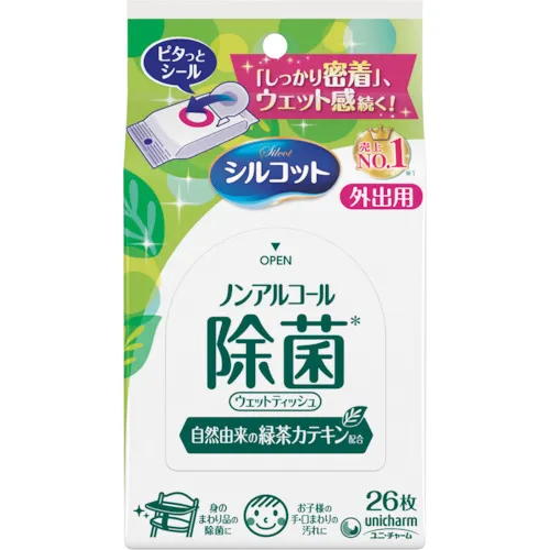 UNICHARM SILCOTT非酒精耐药湿组织出去
