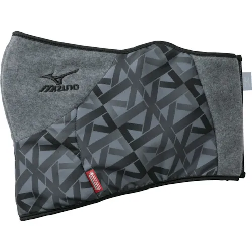 Mizuno呼吸热颈温暖灰色X黑色