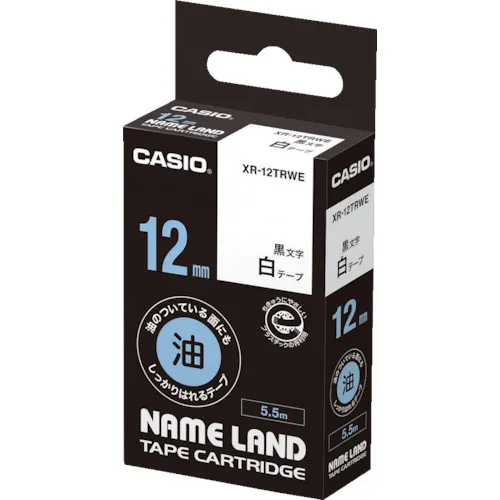 Casio Nameland墨盒12毫米白色胶带/黑色文字