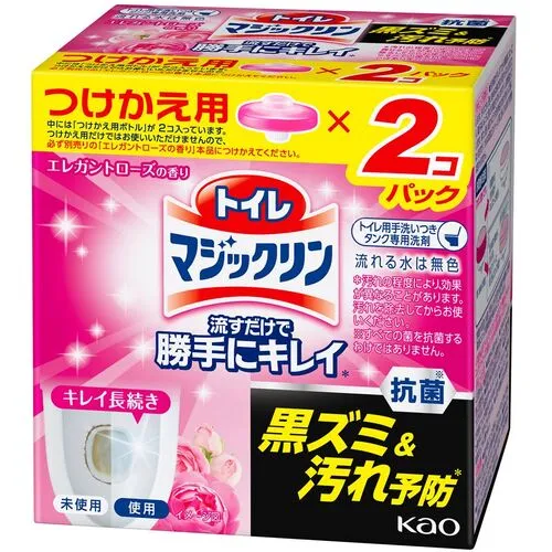 KAO厕所Magiclin-仅通过冲洗优雅的玫瑰补充2件才能清洁和清洁2件