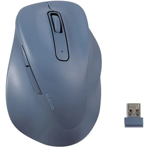 elecom鼠标ex-g右手l尺寸无线2.4GHz 5按钮抗菌安静设计蓝色