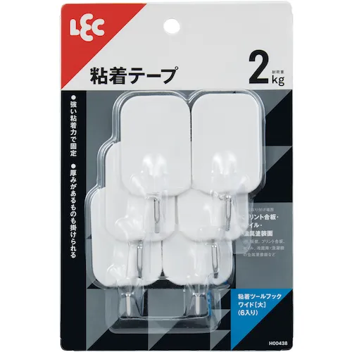 LEC粘合工具钩宽（大）6件