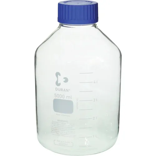 sibata耐热螺丝钉瓶宽嘴和蓝色帽5000ml