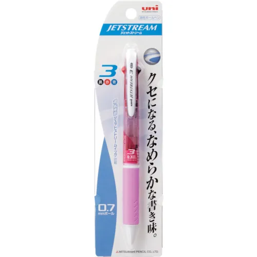 Uni Jetstream 3色圆珠笔0.7mm粉红色