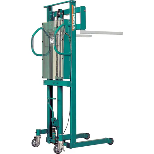 Bishamon Fork升降机Traver Lift（手动液压型），具有快速转发装置均匀载荷250千克叉尺寸550 x 60 mm冲程1500毫米