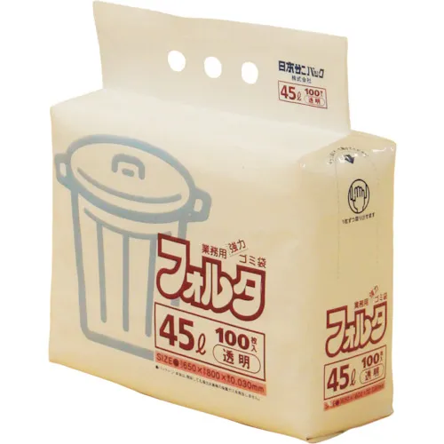 SANIPACK F-4C TSURUYU包装垃圾袋For 45l透明（1 Bag（PK）= 100张）