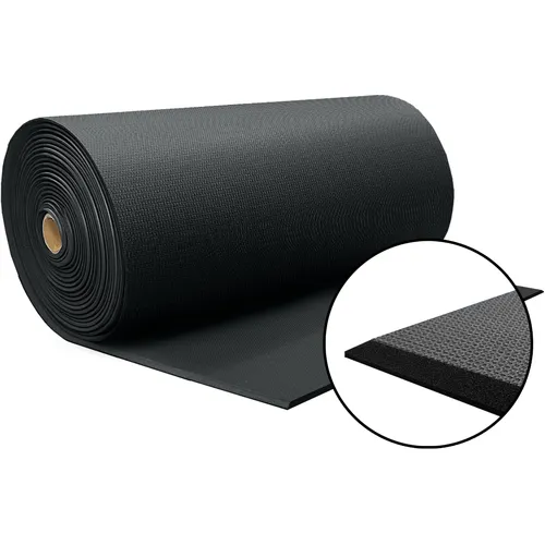 Kleen-Tex疲劳浮雕磨砂薄卷型矫形磨胶薄卷型黑色60 x 900 cm