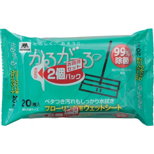 秃鹰karugaru地板地板地板湿板20p（20张X 2）