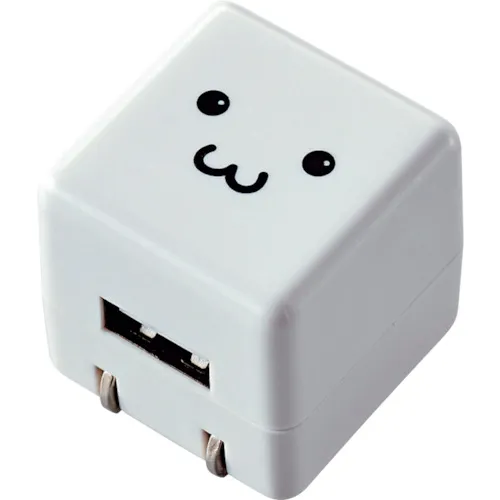 Elecom Cube型AC充电器（DAP，长寿，1A）白脸