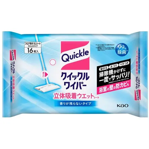 Kao Quickle雨刷3D粘合湿板16张床单