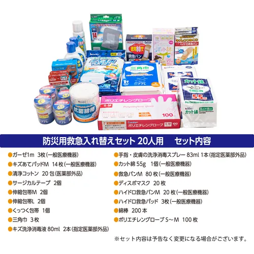 Nissin灾难预防紧急套装领导者预防灾难预防紧急置换套件适用于20人