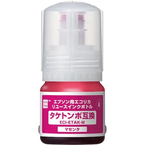 Ecorica tak-m兼容重复使用的墨水瓶洋红色
