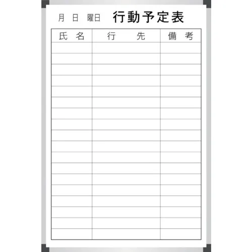 Sanke钢白色BOD动作时间表600x900mm