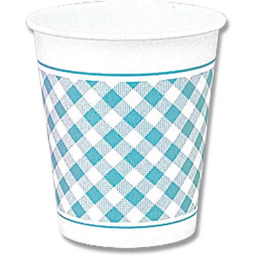 Heiko Paper Cup 7盎司，直径73毫米，N Gingham B，100件