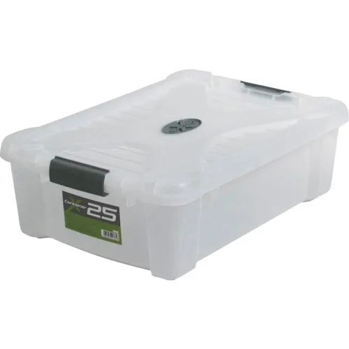 jej ustage盖子存储盒x容器＃25清除28L