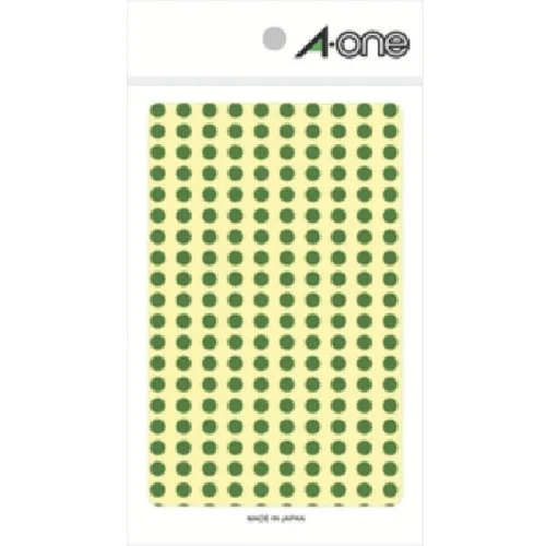 3M A-ONE（TM）颜色标签圆形5mmφ绿色（9张）