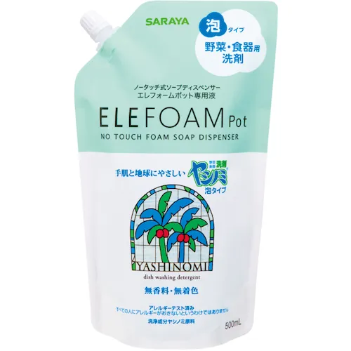 サラヤ　食器洗剤　ヤシノミ洗剤泡タイプ　容量５００ｍｌ