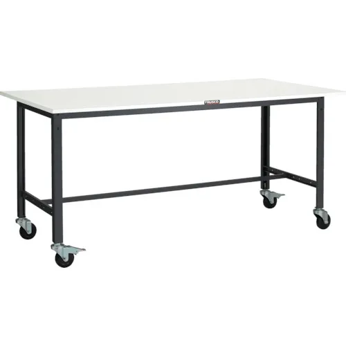 Trusco轻载工作表（200kg）LEW类型1800x750xH845φ100与脚轮深灰色