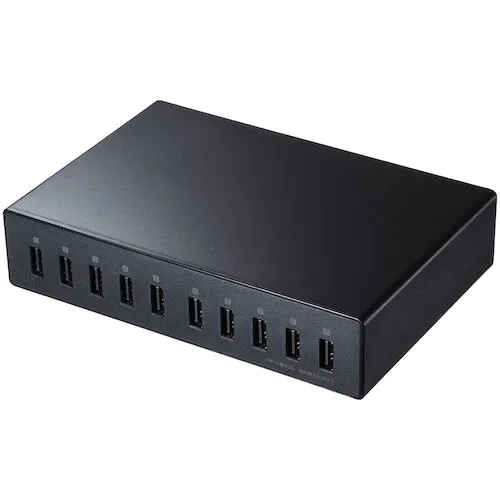 Sanwa USB充电器（10个端口，总计20A，高耐用性类型）