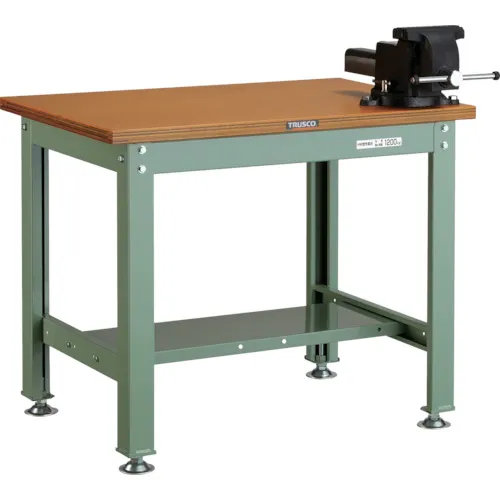 trusco中型负载工作表（1200kg）HW类型900x600xh740与虎钳绿色