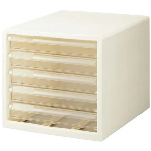 Cownet Letter Case Case浅5层白色