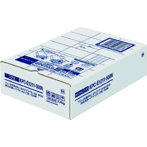 Kokuyo打印机友好的Hakadori标签21面500张KPC-E1211-500